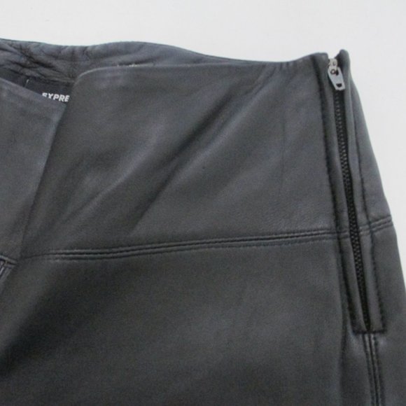 EXPRESS GENUINE LEATHER SIDE ZIP PANTS - Picture 5 of 7
